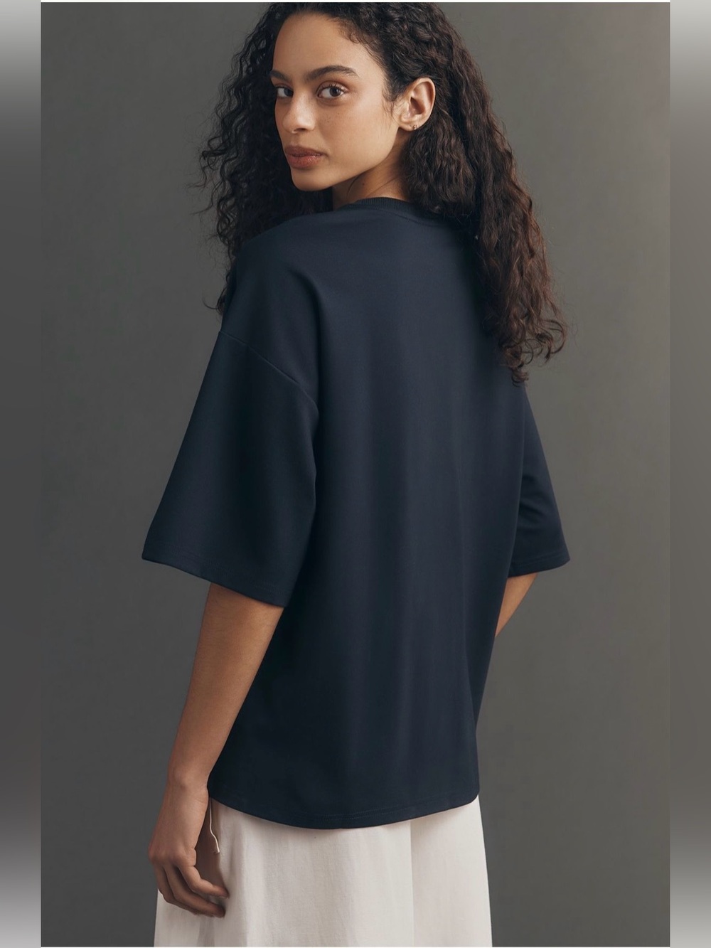 Anthropologie Maeve Structured Boyfriend Tee - Picture 3 of 12